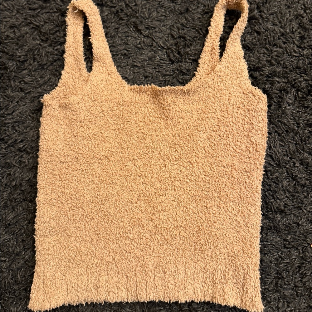 Skims Cozy Tan Sleeveless Top